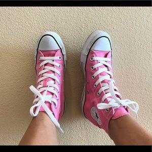 Pink Hi-top Converse